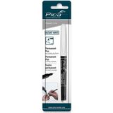 Pica - Pica 532/52 Permanent Pen 1-2mm rond wit, blister