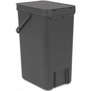 Brabantia - Brabantia Sort & Go Afvalemmer - 12L - Grijs