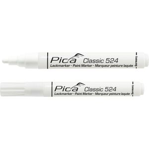 Pica - Pica 10st 524/52 Lakmarker 2-4mm ronde tip wit