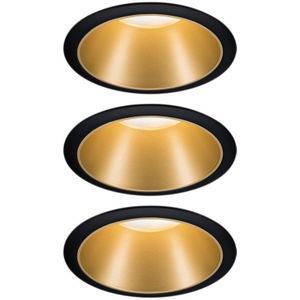 Paulmann - Paulmann EBL CC rd stijf LED 3x 2700K Zwart-Goud