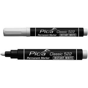 Pica - Pica 10st 522/52 Perm. Marker 1-4mm ronde punt wit