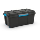 KIS Scuba opbergbox L - 80L - 78x39,5x35cm - Zwart/Blauw clips