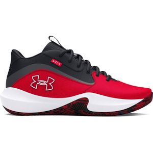 Under Armour Lockdown 7 Basketballschuhe 003 - black/black/metallic silver 43 für Herren, rot, Gr. 42 EU