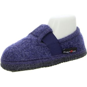 Haflinger Slipper Joschi 621002-72 jeans Wollwalk für Kinder, blau, Gr. 25 EU