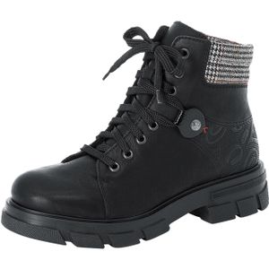 Rieker Z9102-01 schwarz/grau-rost/black Schnürstiefel  HW 20/21 für Damen, schwarz, Gr. 36 EU