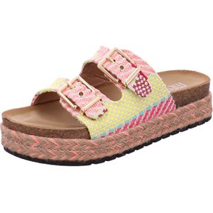 Meyla Plateau Pantoletten für Damen, beige, Gr. 40 EU