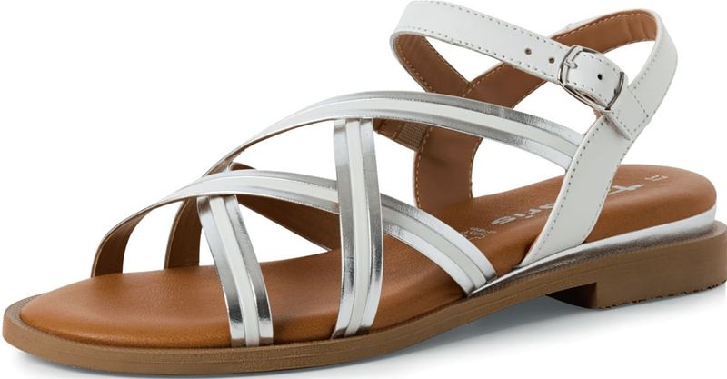Tamaris Da.-Sandalette für Damen, weiß, Gr. 41 EU