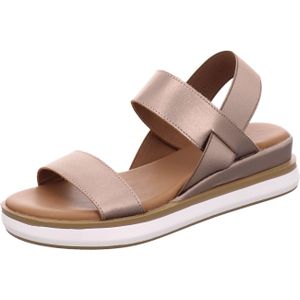 Inuovo Sandaletten für Damen aus Italien, Spanien und Portugal für Damen, gold, Gr. 37 EU