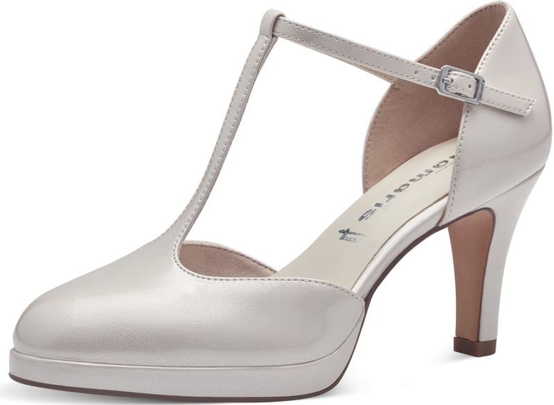 Tamaris Da.-Pumps für Damen, weiß, Gr. 40 EU