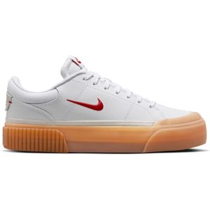 Nike Court Legacy Lift Plateau Sneaker Damen 100 - white/vintage green-gum yellow-sail 40 für Damen, weiß, Gr. 40 ½ EU