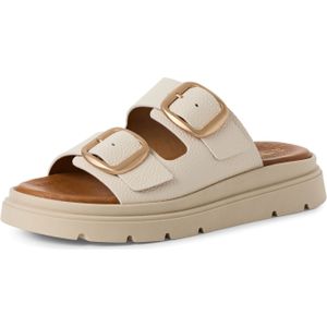 Tamaris Da.-Pantolette für Damen, beige, Gr. 39 EU