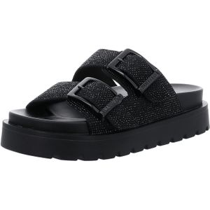 Buffalo Pantoletten für Damen aus Italien, Spanien und Portugal für Damen, schwarz, Gr. 40 EU