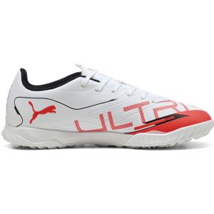 Puma Ultra 5 Play TT Multinocken-Fußballschuhe 01 - PUMA white/PUMA black/glowing red 43 für Herren, weiß, Gr. 46 ½ EU