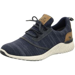 Mustang Sneaker Schnürhalbschuh Freizeit Herren Blau für Herren, blau, Gr. 46 EU