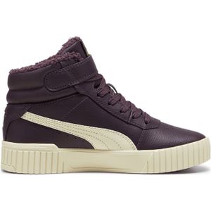 Puma Carina 2.0 Mid-Top Sneaker gefüttert Mädchen 05 - dark jasper/alpine snow/puma silver 37 für Kinder, lila, Gr. 37 ½ EU / 4,5 Kids UK