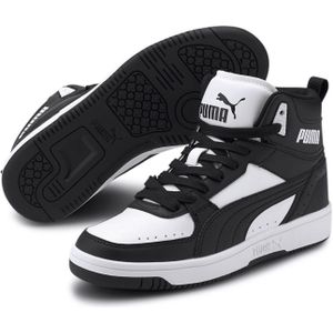 Puma Rebound Joy Mid-Top Sneaker Kinder PUMA white/PUMA white/limestone 37 für Kinder, schwarz, Gr. 37 ½ EU / 5 UK