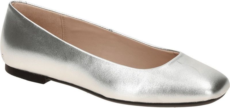 Ecco Margot Ballerina Schuhe silber grau metallic 234323 für Damen, silber, Gr. 42 EU