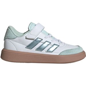 adidas sportswear Courtblock Sneaker Kinder ID6503 - cloud white/halo mint/almost pink 33 für Kinder, weiß, Gr. 32 EU