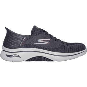 Skechers Go Walk Arch Fit Slipper Schuhe schwarz Hands Free 216601 für Herren, grau, Gr. 48 EU