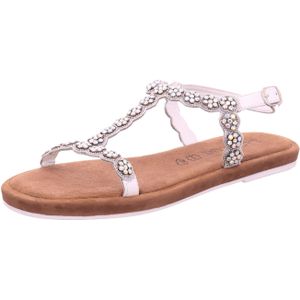 Lazamani Sandaletten für Damen aus Italien, Spanien und Portugal für Damen, weiß, Gr. 39 EU