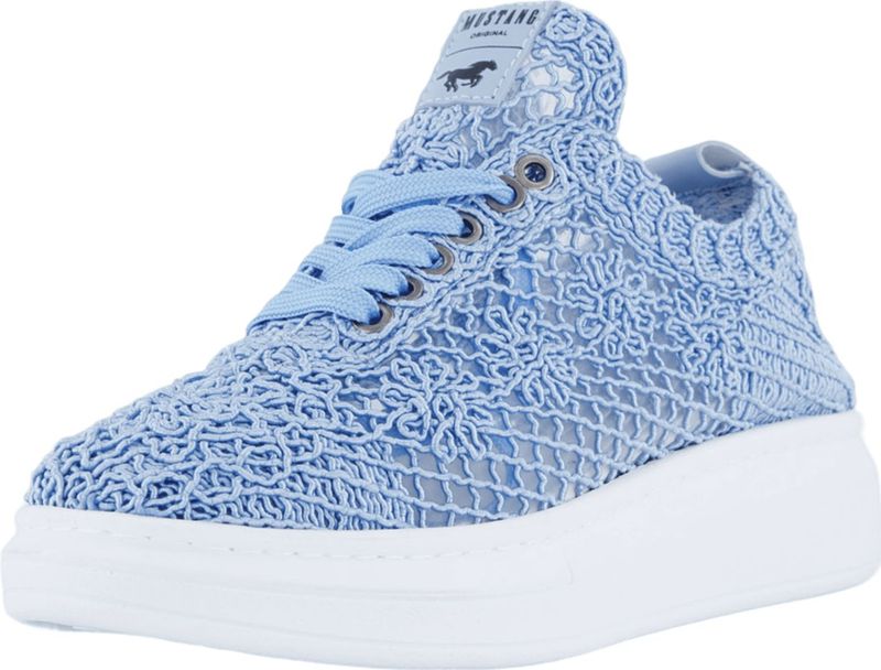 Mustang Schnürhalbschuh Hellblau für Damen, blau, Gr. 38 EU