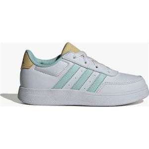 adidas Breaknet Court Lace Sneaker Kinder IH2380 - cloud white/semi flash aqua/orange tint 36 für Kinder, weiß, Gr. 36 ⅔ EU / 4 Kids UK