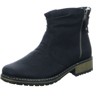 Rieker Schlupf/Reißverschlussstiefelette Warmfutter für Damen, schwarz, Gr. 41 EU