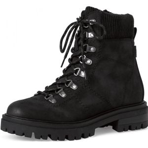 Tamaris 1-1-25205-27/001 BLACK Schnürstiefel  HW 21/22 für Damen, schwarz, Gr. 37 EU