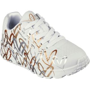 Skechers UNO LITE - METALLIC LOVE für Kinder, weiß, Gr. 33 EU