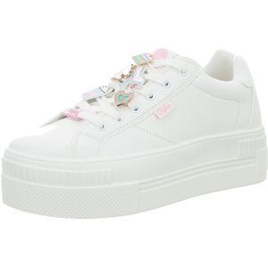 Buffalo Damen Plateau Sneaker für Damen, weiß, Gr. 41 EU