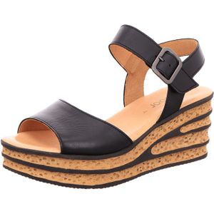 Gabor Plateau Sandale schwarz Nappa 64.651.27 für Damen, schwarz, Gr. 38 EU / 5 UK