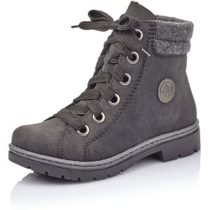 Rieker Y9409-01 schwarz/graphit/anthraz Schnürstiefel  HW 20/21 für Damen, schwarz, Gr. 37 EU