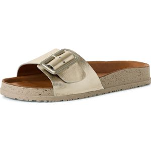 Tamaris Da.-Pantolette für Damen, gold, Gr. 42 EU
