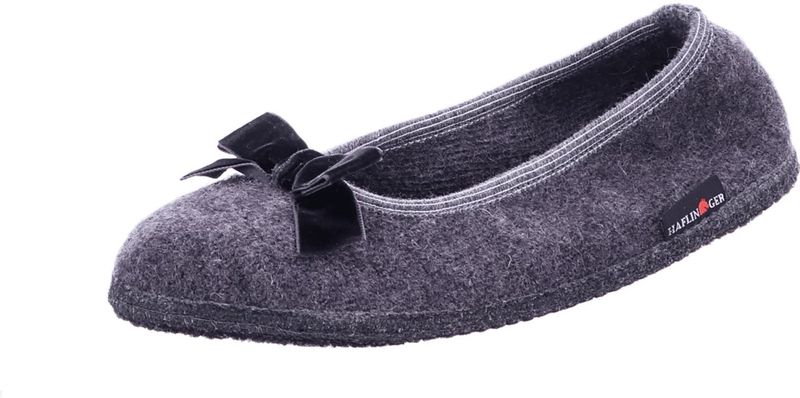 Haflinger Slipper Fiocco anthrazit für Damen, grau, Gr. 40 EU