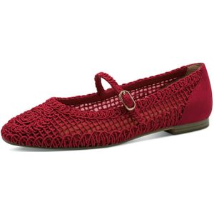Tamaris Da.-Ballerina für Damen, rot, Gr. 39 EU