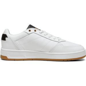 Puma Court Classic Lux Sneaker 06 - PUMA white/PUMA black/PUMA gold 46 für Herren, weiß, Gr. 46 EU / 11 UK