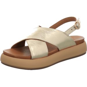 Inuovo Sandaletten für Damen aus Italien, Spanien und Portugal für Damen, gold, Gr. 37 EU