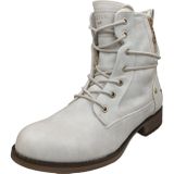 Mustang Schnürstiefeletten für Damen, weiß, Gr. 41 EU