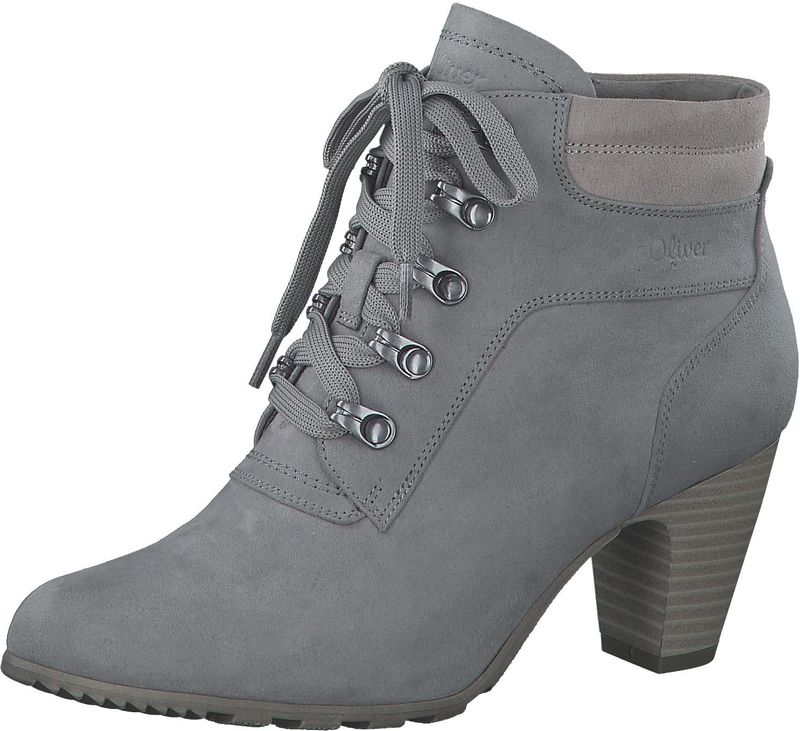 s.Oliver Schnürstiefeletten für Damen, grau, Gr. 37 EU