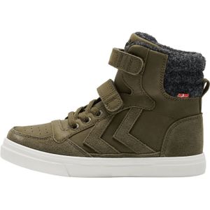 Hummel Stadil High Winter Sneaker gefüttert Kinder 8016 - fudge 35 für Kinder, grün, Gr. 35 EU
