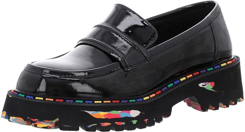 2 GO FASHION Plateau Slipper für Damen, schwarz, Gr. 40 EU