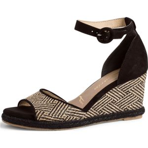 Tamaris Da.-Sandalette 1-1-28361-24/098 BLACK COMB FS 2020 für Damen, schwarz, Gr. 38 EU