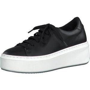 Tamaris 1-1-23773-26/003 BLACK LEATHER Sportliche Schnürer  FS 2021 für Damen, schwarz, Gr. 40 EU