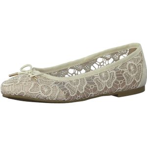 Tamaris 1-1-22111-26/474 IVORY MACRAMEE Ballerinas FS 2021 für Damen, beige, Gr. 37 EU
