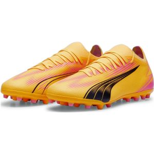 Puma Ultra Match MG Fußballschuhe Herren 01 - poison pink/puma white/puma black 46.5 für Herren, orange, Gr. 47 EU / 12 UK