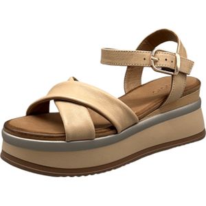 Inuovo Sandaletten für Damen aus Italien, Spanien und Portugal für Damen, beige, Gr. 39 EU