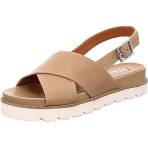 FABIO RUSCONI Sandale Plateau taupe/weiß für Damen, braun, Gr. 36 EU