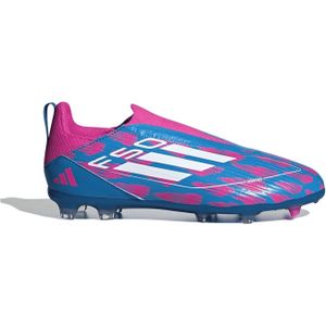 adidas F50 League Laceless FG/MG Fußballschuhe Kinder IH8056 - solar blue/cloud white/solar pink 30 für Kinder, blau, Gr. 30 EU