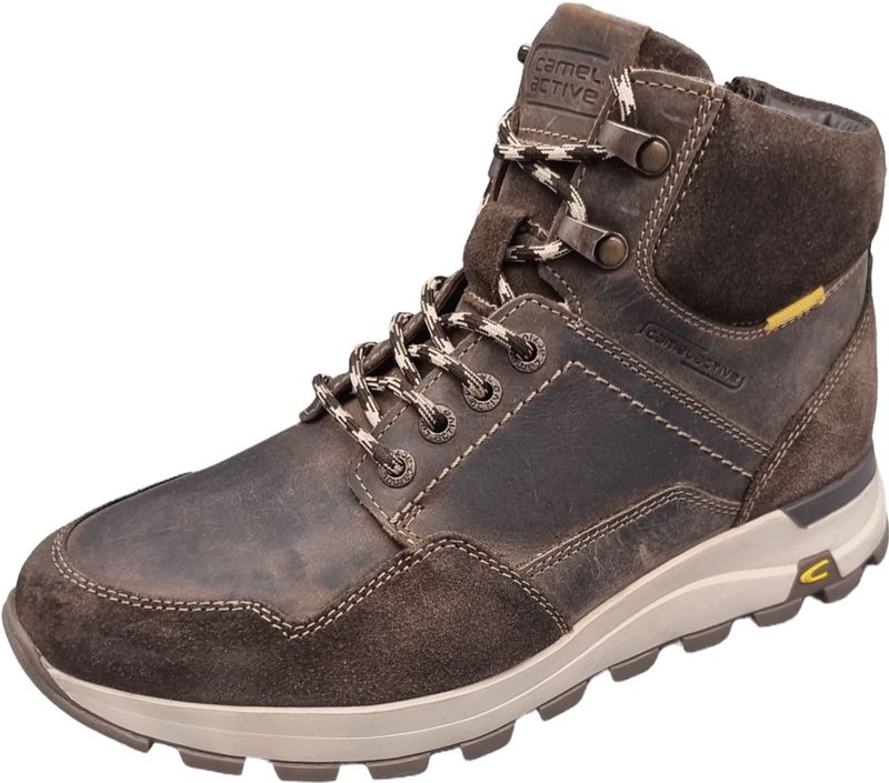 camel active Herren Schnürstiefeletten für Herren, braun, Gr. 44 EU