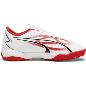 Puma Ultra Play TT + Multinocken-Fußballschuhe Kinder 01 - PUMA white/PUMA black/fire orchid 38 für Kinder, weiß, Gr. 35 EU / 2,5 Kids UK